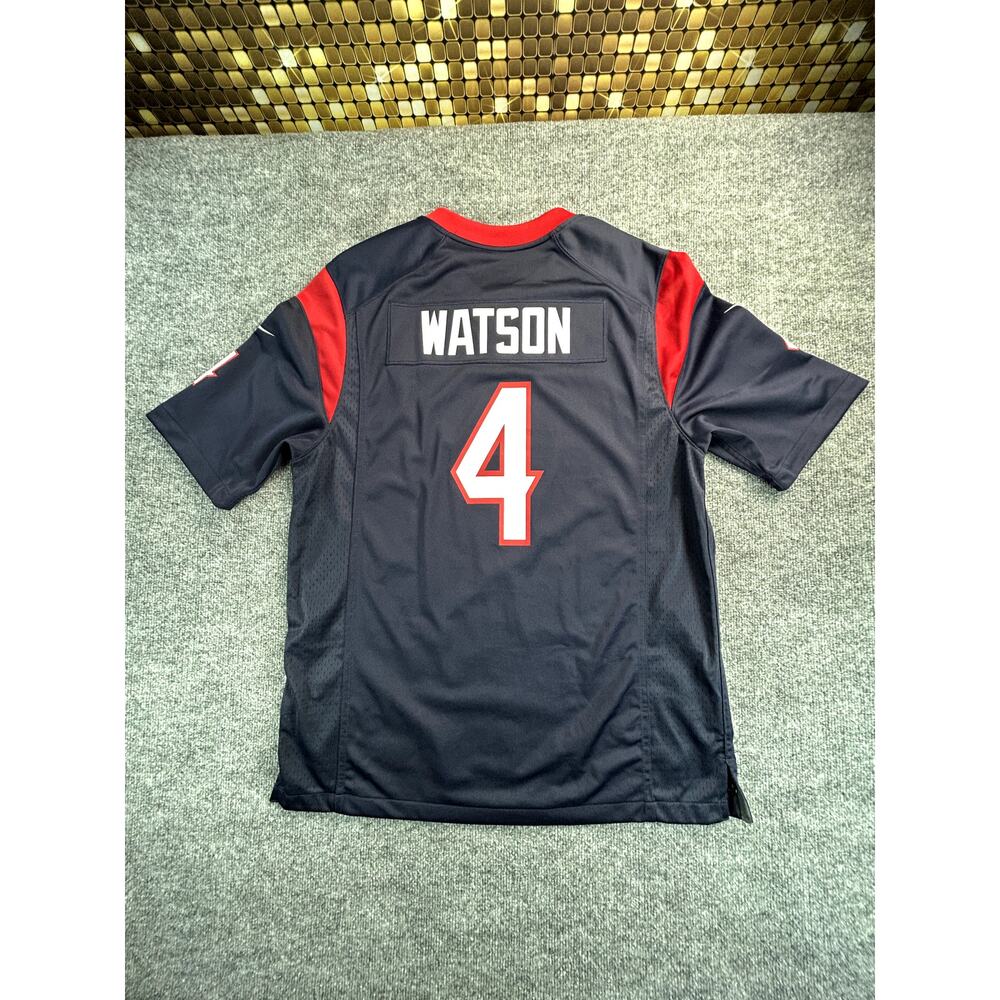 Nike Houston Texans Deshaun Watson #4 NFL Jersey Men's Large Navy Game Jersey - Picture 2 of 8